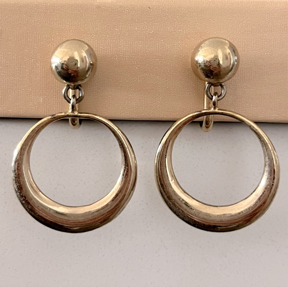 Vintage Napier gold-tone clip on earrings